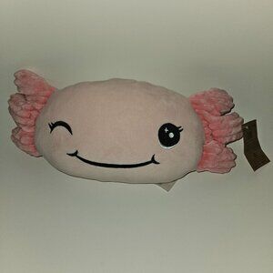 Pink Winking Axolotl Plush Pillow Toy Decor Own Your Magic Little Brownie OYM